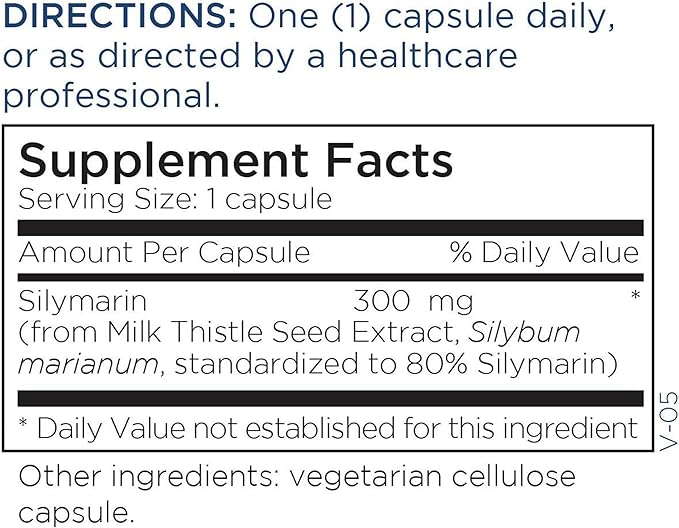 Metabolic Maintenance Silymarin - 300 mg Standardized 80% Milk Thistle Supplement - Liver, Cleanse + Detox Support, No Fillers (180 Capsules)