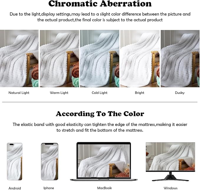 NEWCOSPLAY Super Soft Twin Blanket White Premium Silky Flannel Fleece 3D Waffle Checkered Lightweight Bed Blanket All Season Use (White, Twin(60"x80"))