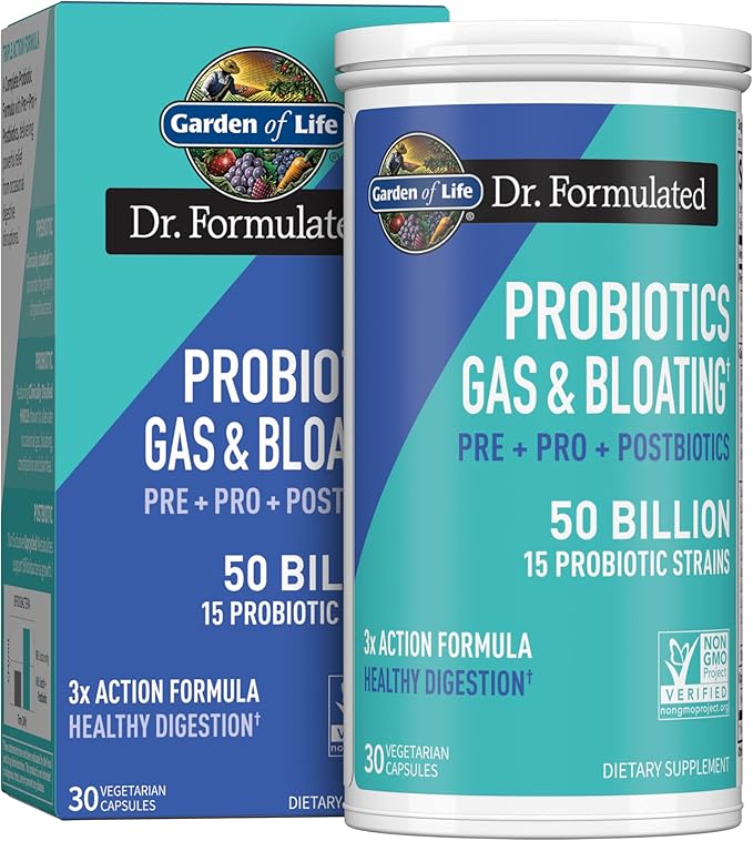Garden of Life Dr Formulated Once Daily 3-in-1 Complete Prebiotics & Zinc Supplements 30mg High Potency Raw Zinc and Vitamin C Multimineral Supplement