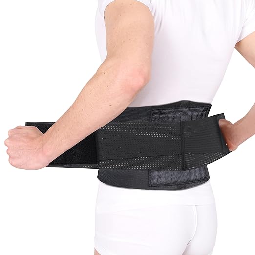 Back Brace - Breathable Waist Belt Lumbar Support for Lower Back Pain Relief, Recovery, Sciatica, Scoliosis, Herniated Disc, Lifting, With Dual Adjustable Straps for Men/Women, M