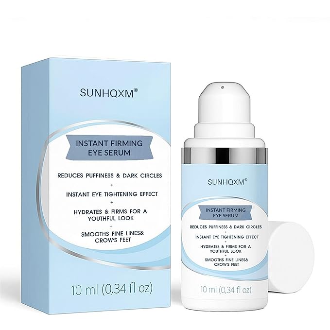 Rapid Reduction Serum For Eye - Instantly Visibly Reduces Under Eye Bags and Wrinkles, Fine Lines, Crow's Feet, and Dark Circles,Anti Aging Wrinkle Remover for Face with Pump, 10ml/0.34 Oz