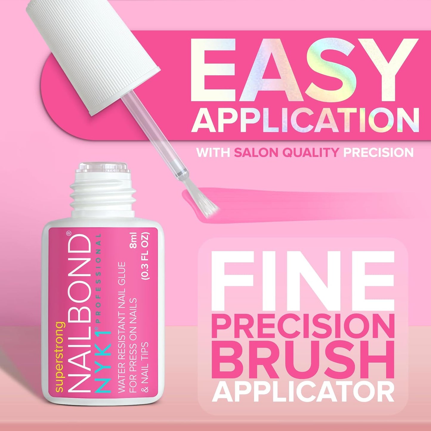 Super Strong Nail Glue | 8ml Brush-On for Press-On & Acrylic Nails – Long-Lasting