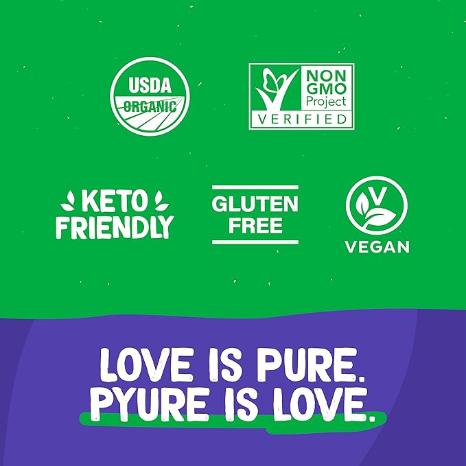 Pyure Organic Stevia Sweetener Extract Powder- 100% Stevia Leaf Extract, No Fillers, 300x Sweeter Than Sugar, 1,000 Servings