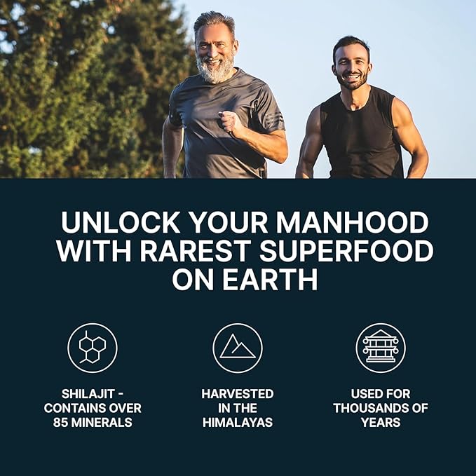 Pure Himalayan Shilajit Gummies for Men with Ashwagandha - Shilajit and Ashwagandha for Men - Boost Energy, Mood, Motivation - High Potency and Absorption, Vegan-Friendly - 60 Count