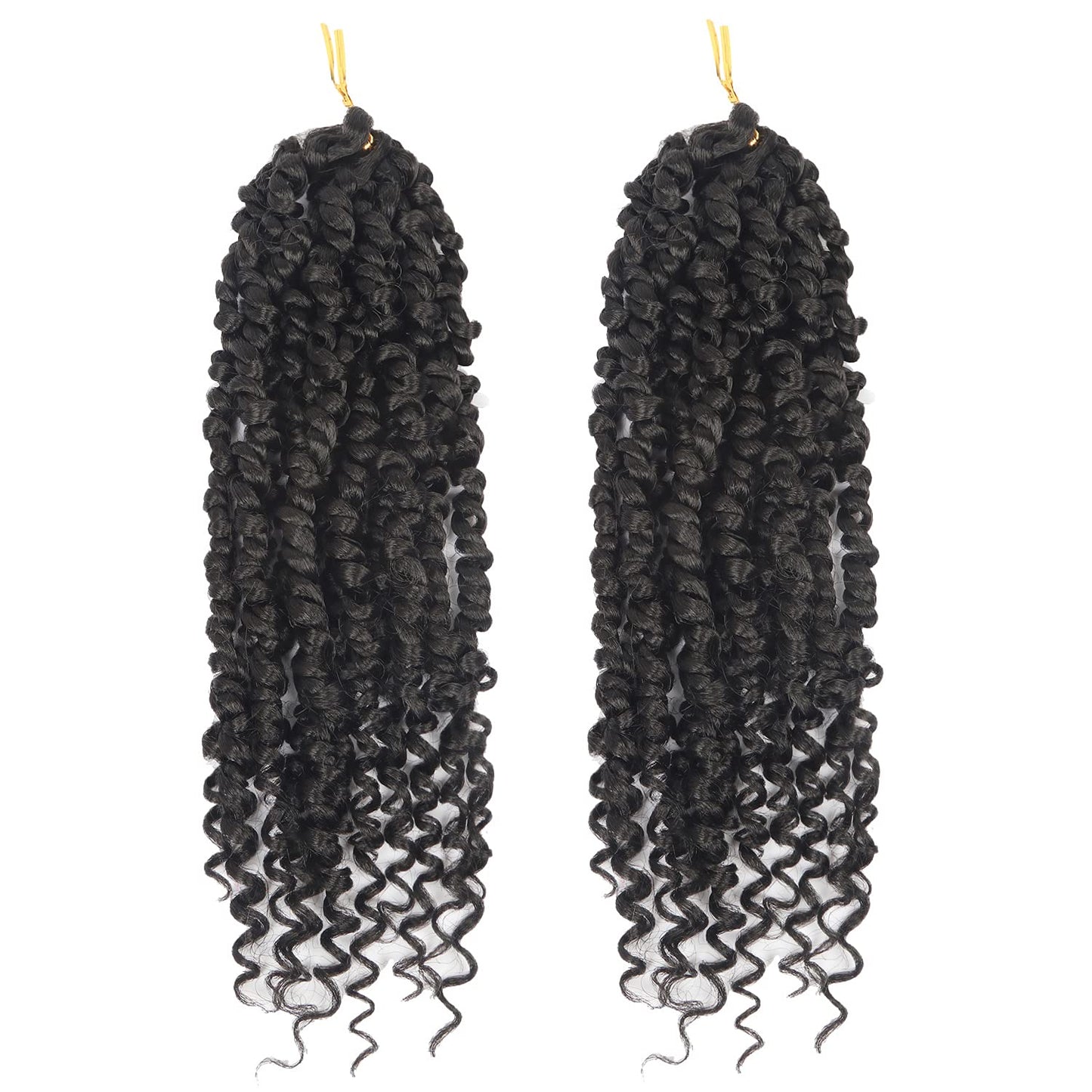 2 Pack Passion Twist Hair 12 Inch Natural Black Short Passion Twist Crochet Hair Pretwisted, Pre Looped Passion Twist Crochet Br
