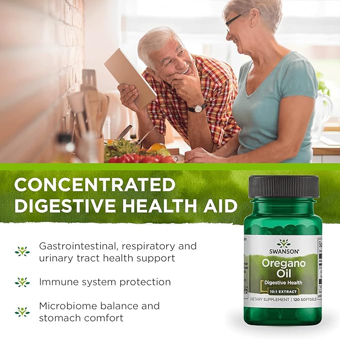 Swanson Oregano Oil 10:1 Extract - Natural Supplement Promoting Digestive Health & Respiratory Support - Supports Gastrointestinal System & Urinary Tract Health - (120 Softgels, 150mg Each) (3 Pack)