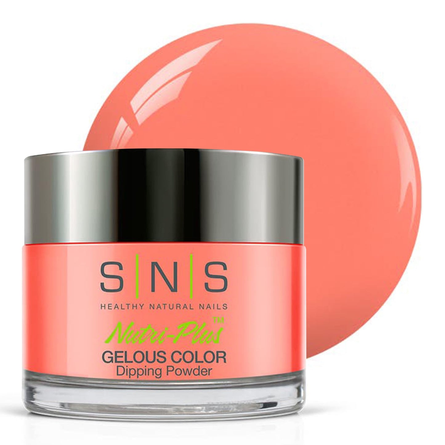 Sns Nail Dip Powder, Gelous Color Dipping Powder - Sugar Lips (Peach) - Long-Lasting Dip Nail Color Lasts 14 Days - Low-Odor & N