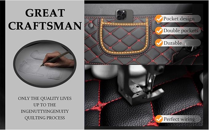 Yaruicar Custom Personalized Floor Mats for Cars Luxury Full Coverage All Car Floor Mats Anti-Slip Leather Car Mat Set Trucks & SUVs Trucks Automotive Floor Mats Liners (Blue)