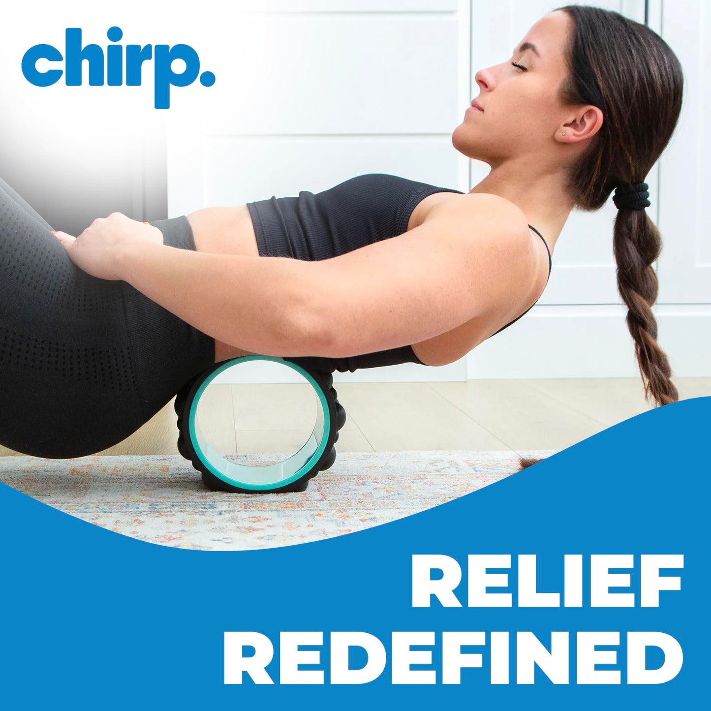 Chirp Wheel XR Massage Roller for Neck & Headache Relief – Rejuvenate Body, Spinal Care & Tension Through Thumb Pressure Release | High-Density Foam for Physical Therapy, 500lbs Capacity, 4" Mint