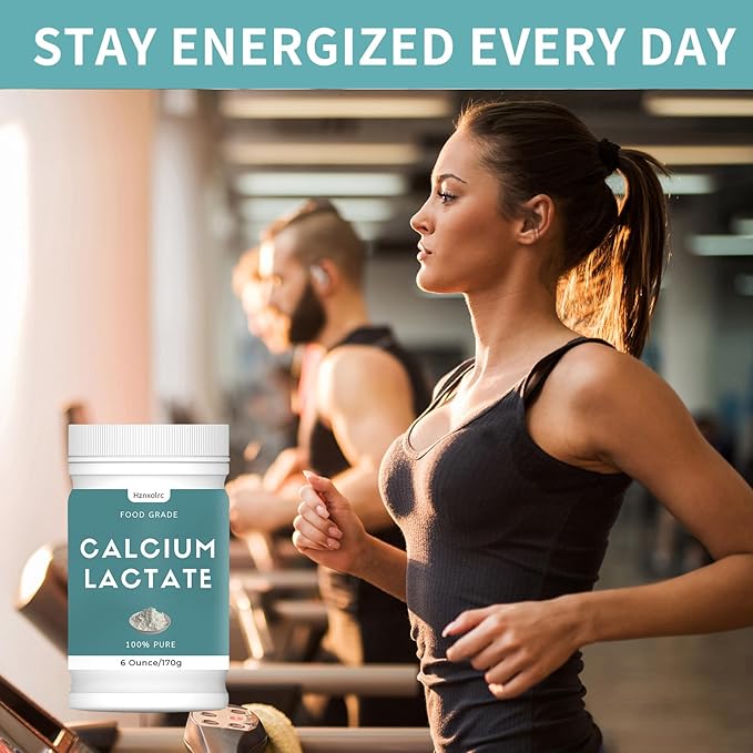 6 oz Calcium Lactate Powder, 100% Pure Calcium Lactate, Food-Grade, Supports Bone Health, Helps Neutralize Food Acidity, Keeps Food Fresh, for Dairy Products, Breads and Pastries and More