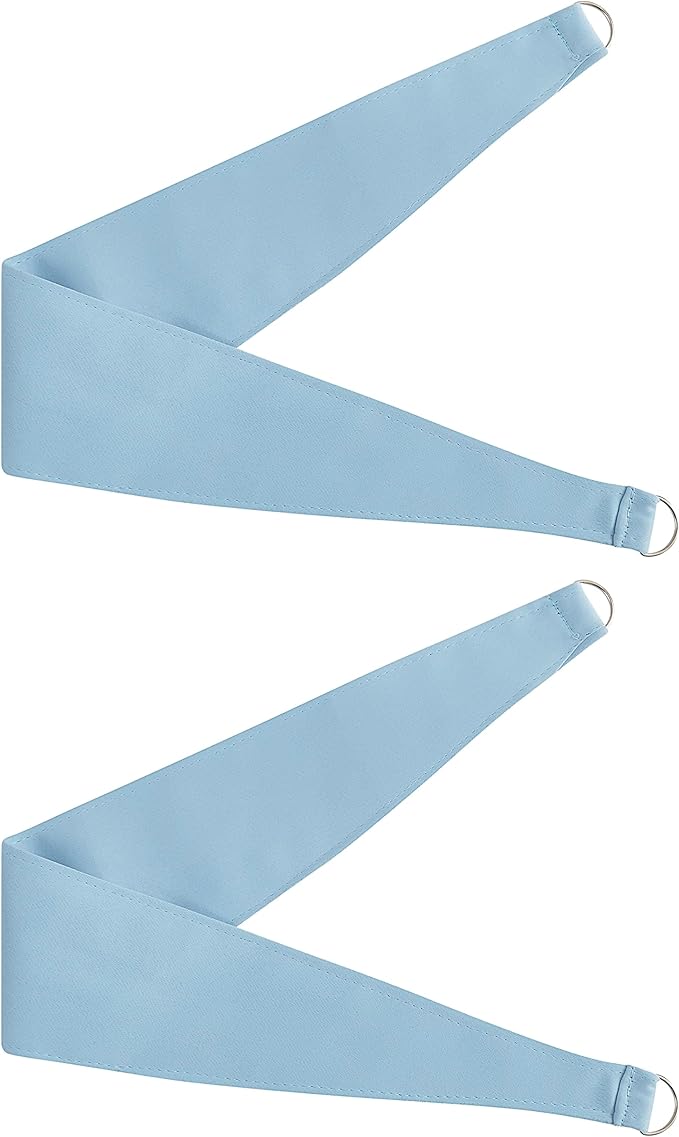 Bujasso Sky Blue 80% Blackout Curtains with Sheer Overlay Mix and Match Double Layer Thermal Insulated Window Panels 63 inch for Living Room Bedroom Blue Drapes with Tiebacks Grommet Top 37" Wx63 Lx2
