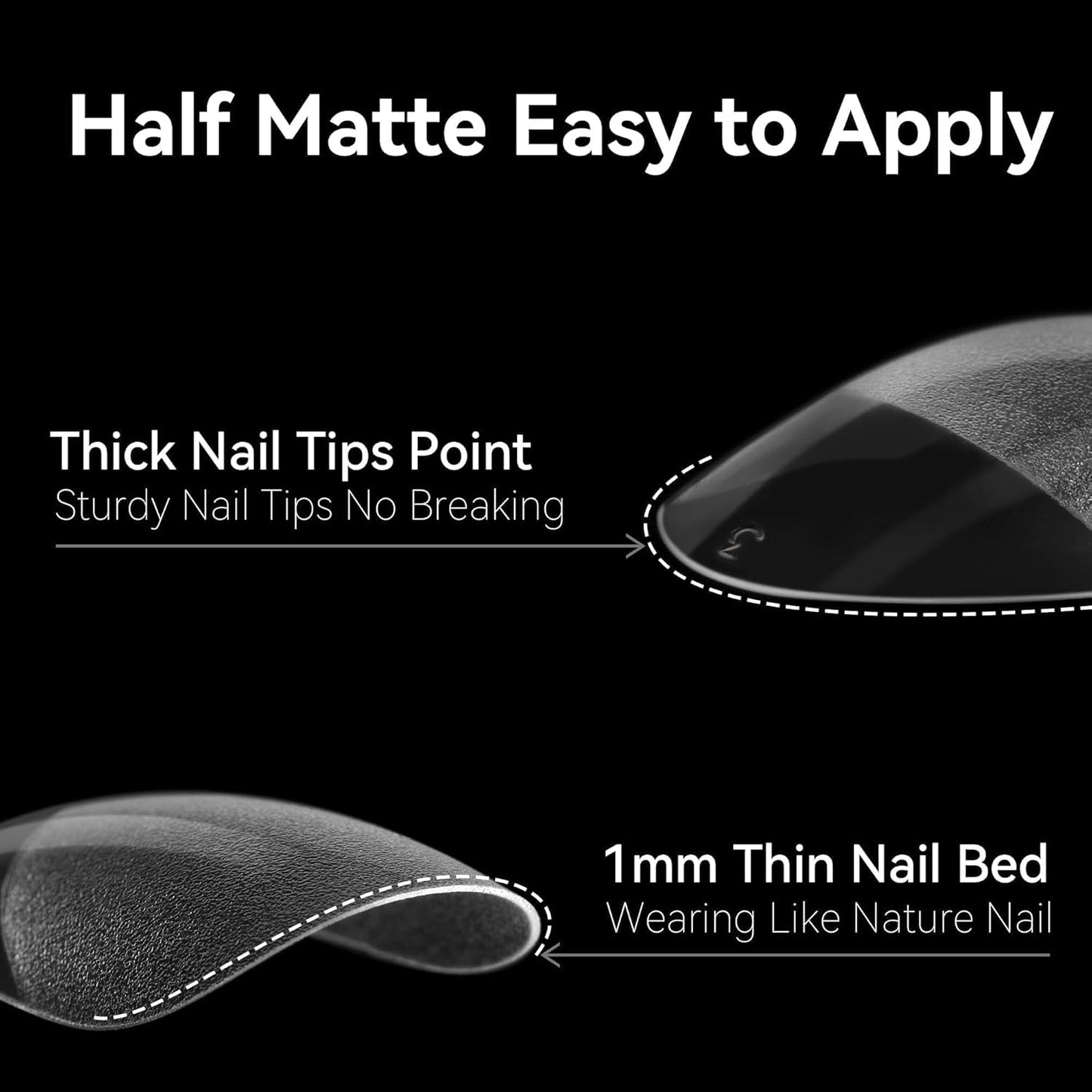 UNA GELLA Square Toe Nail Tips | 504 Pcs Soft Gel Full Cover | DIY Pedicure