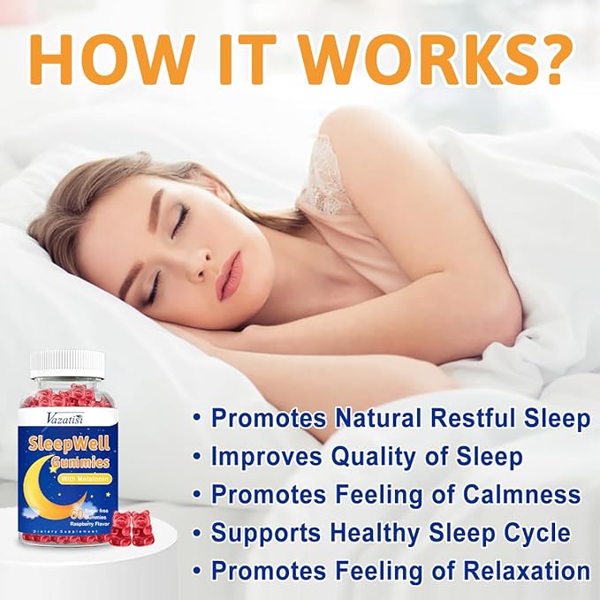 Sleep Gummies for Adults and Kids - Sugar Free Melatonin Gummies with Magnesium, L-Theanine, Vitamin B12, Vegan - 120 Raspberry Flavored Gummies