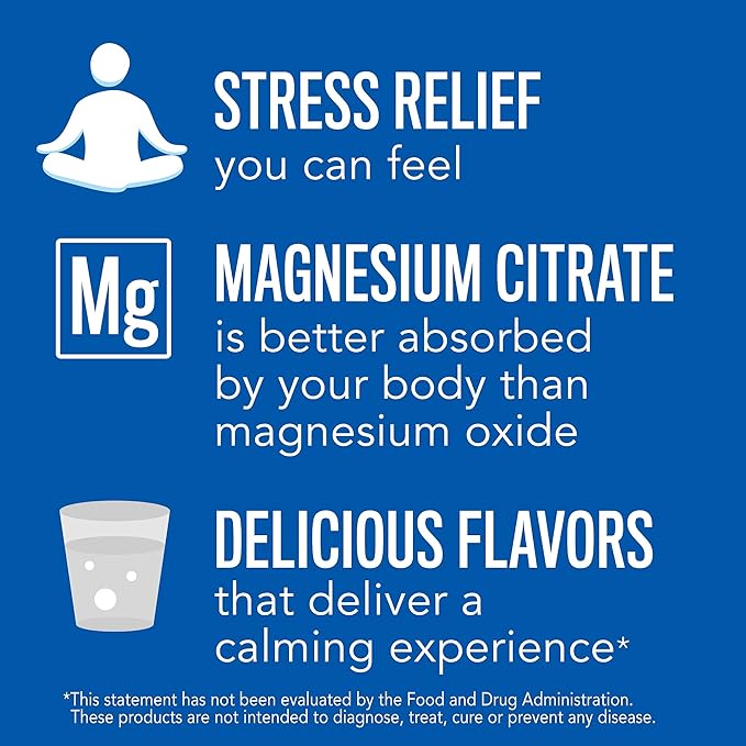 Natural Vitality Sweet Lemon Flavor Magnesium Anti-Stress Drink Mix, 8 Oz