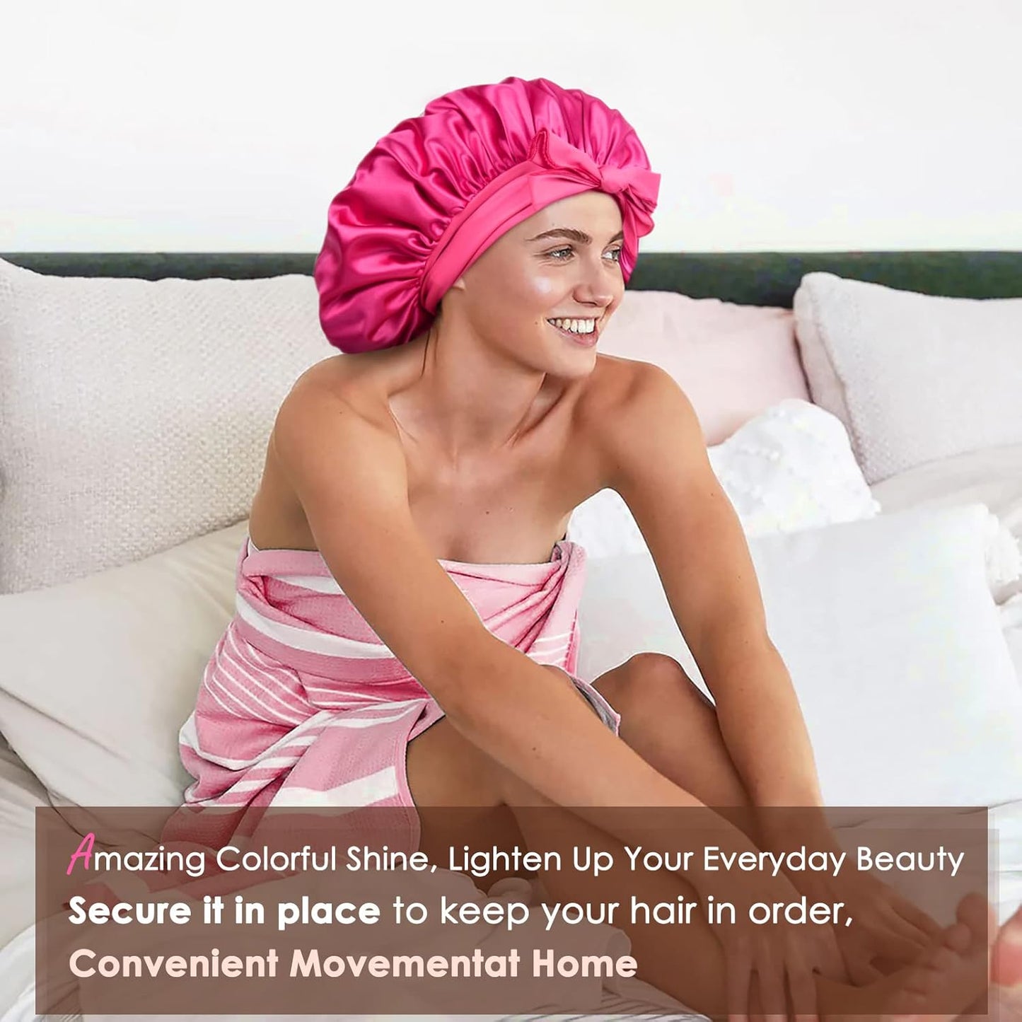 Silk Bonnet for Sleeping | Double Layer Satin Lined | Curly Hair - Sage