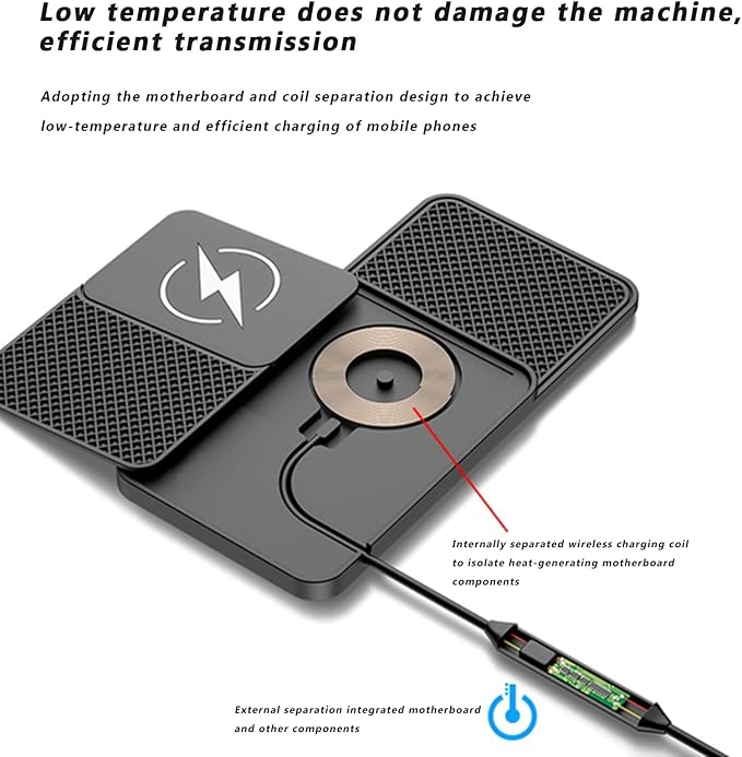 Car Wireless Phone Charger for BMW 7er 740Li 750i 750Li 745e 745Le, Non-Slip Fast Inductive Chargers Charging Pad Type-C Fastcharger Auto Electronic Accessories,B 30cm Cable USB Plug-Normal