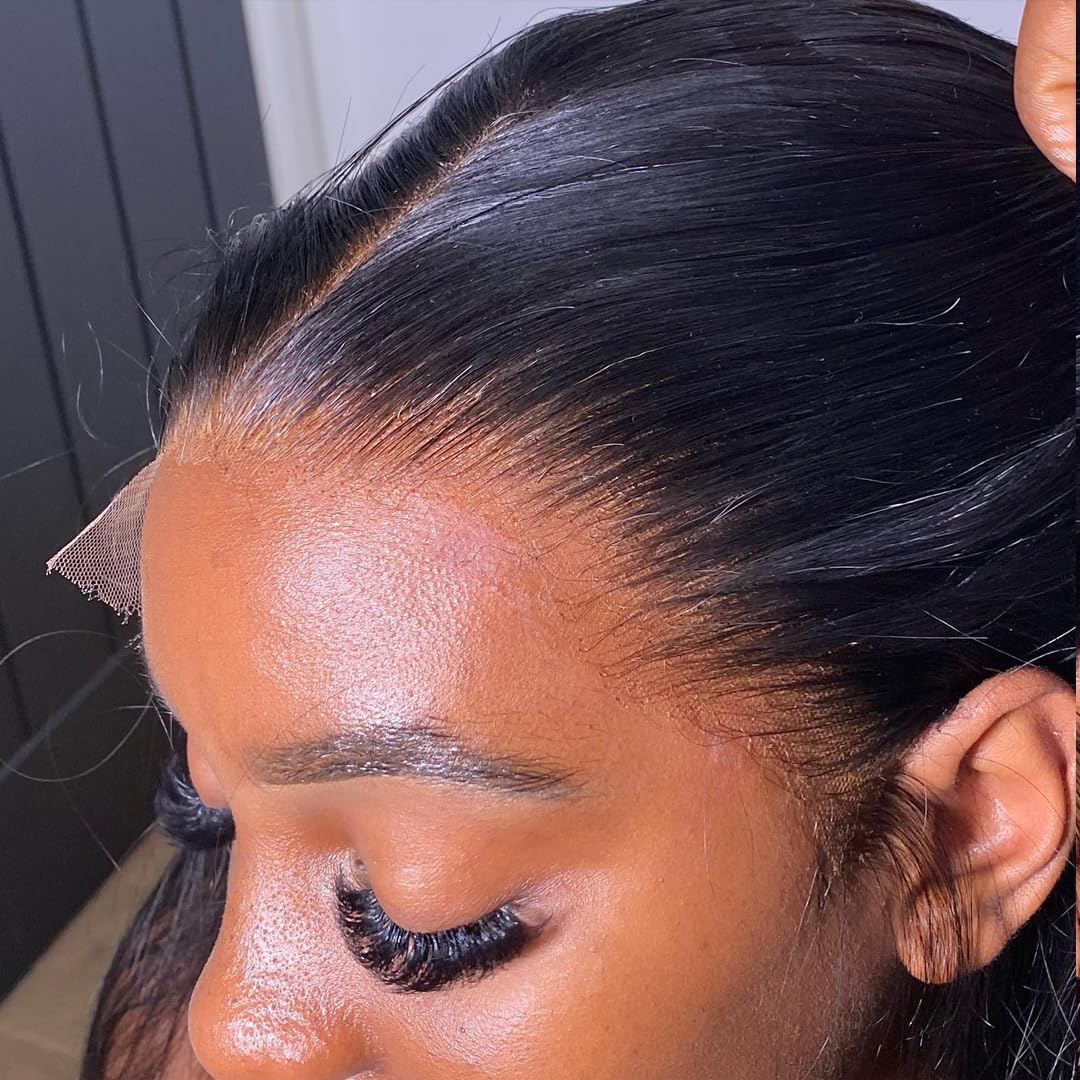 Beeos 13X4 Skinlike Real Hd Lace Frontal Only, 0.10Mm Ultra-Thin Invisible Hd Lace Pre-Plucked Clean Hairline Straight Human Hai
