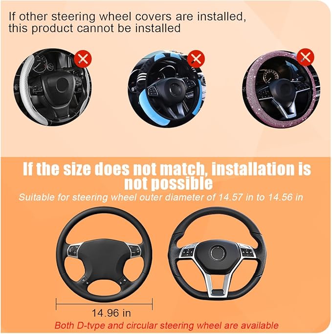 Car Steering Wheel Cover, Ice Silk Elastic Anti Slip Vehicle Protector, Breathable Easy Carry Automotive Interior Protective Wrap Accessories, Universal for SUV, Sedan, Truck (Pink)