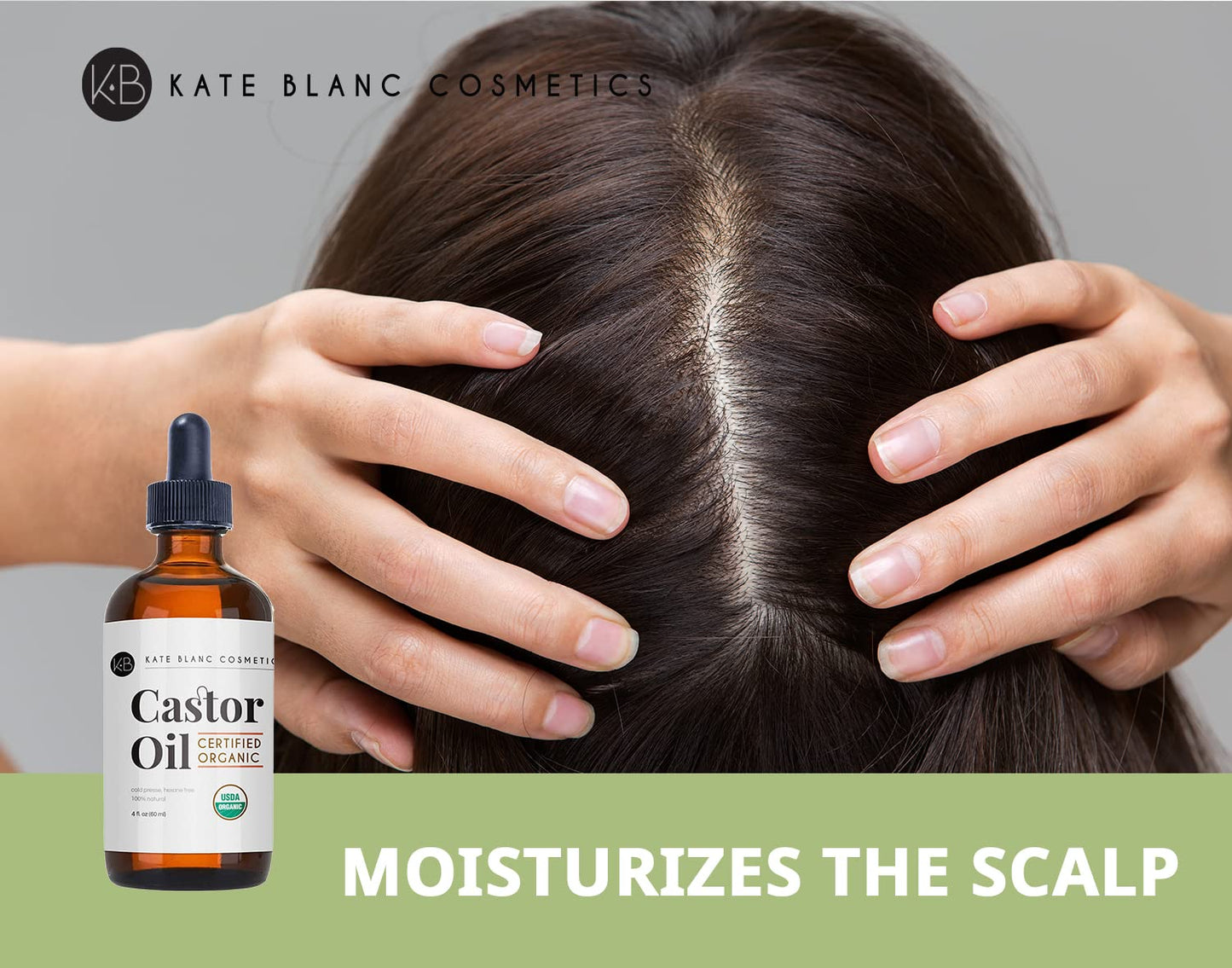 Organic Castor Oil | 100% Pure & Cold Pressed | Hair & Skin Moisturizer (2oz)