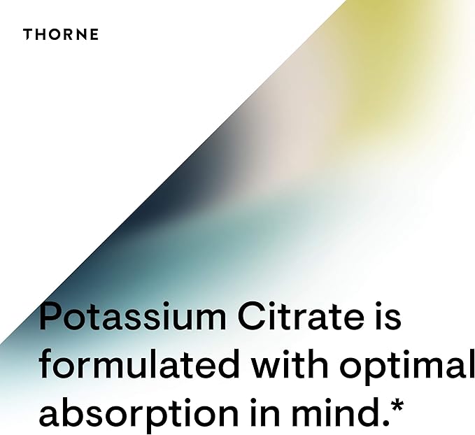 THORNE Potassium Citrate - Highly-Absorbable Potassium Supplement for Kidney, Heart, and Skeletal Support* - 90 Capsules
