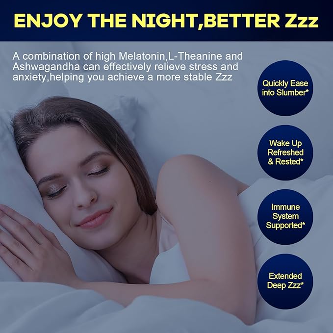 Melatonin 20mg Gummies for Women Men: Sugar Free Melatonin Supplement Extra Strength with Ashwagandha L-Theanine Magnesium Turmeric Vitamin D3 & B6 &B12 - Non-Habit Forming(120Count)