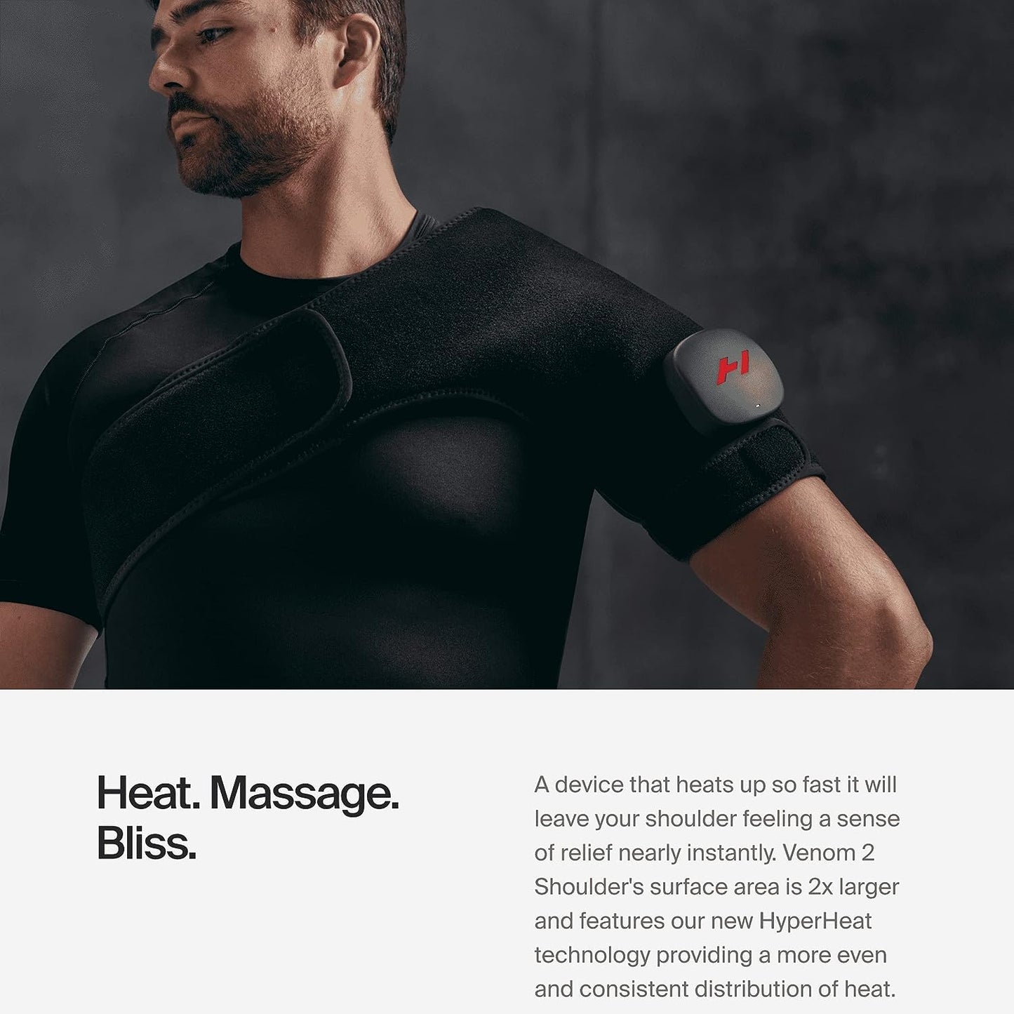 Hyperice Venom 2 Back Wrap - Provides Advanced Heat and Vibration for Pain, Soreness and Inflammation - FSA-HSA