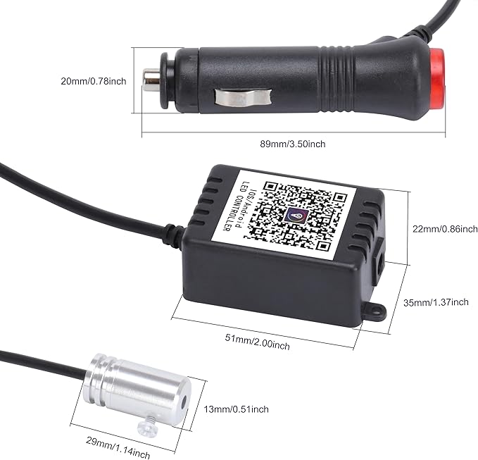 Car Ambient Lighting Kit 64 Colors Multicoloured Music Optic Fiber APP Control Car DIY Decorative Atmosphere Lighting DC 12V 1W 5m