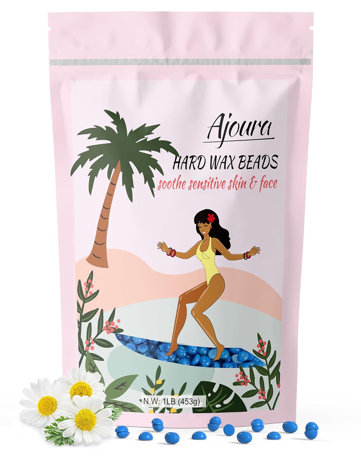 1Lb Ajoura Refill Wax Beans | Coarse Brazilian Wax for At-Home Hair Removal
