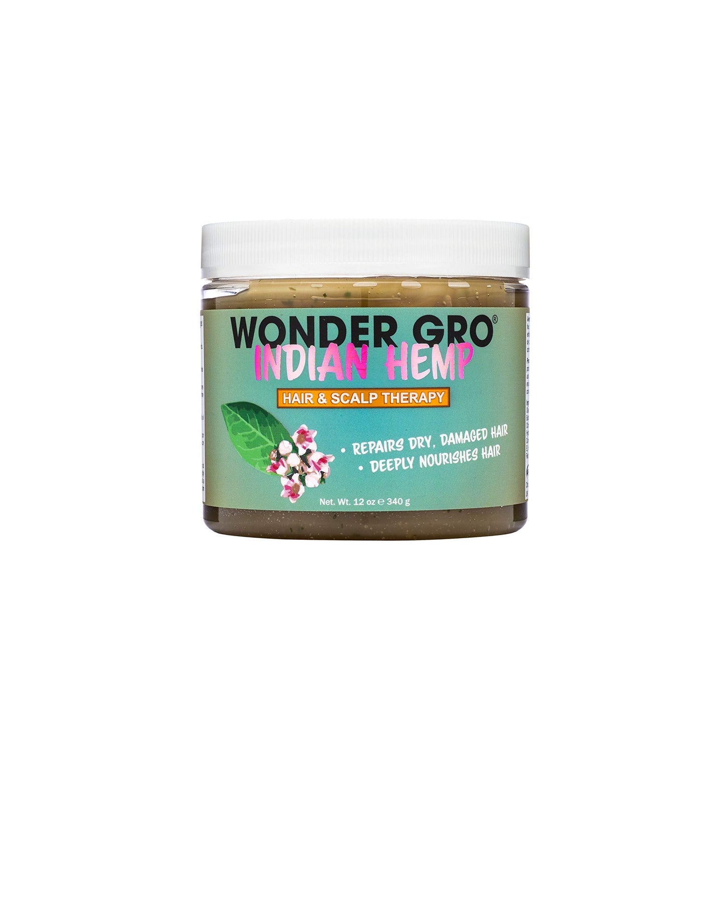 Indian Hemp Hair Grease Pomade, 12 Fl Oz - Hair Regrowth Styling Treatment - Deeply Nourishes & Repairs Damages By Wonder Gro