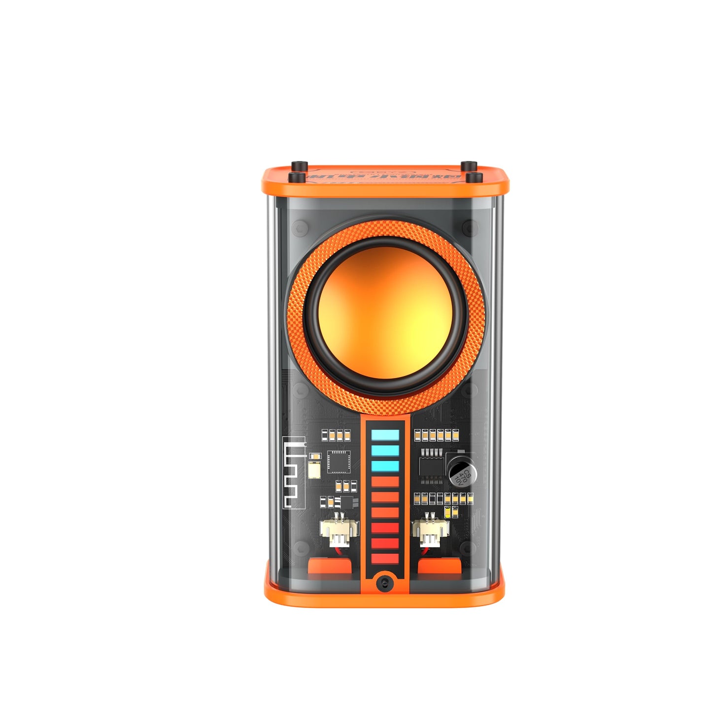 BSZHI Transparent Wireless Bluetooth Speaker Portable Mini Speaker with LED Colorful Lights Stereo Sound TWS Small Speakers for Office, Party Camping, Shower, Home, Travel