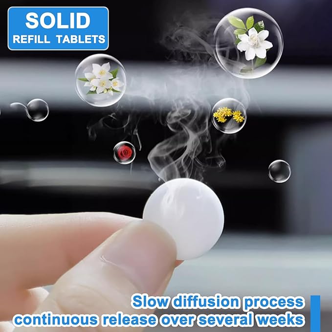 20 Pack Lemon & Ocean Aromatherapy Replacement Pads, Car Air Vent Clip Freshener Refills, Solid Fragrance Replacement Pads for Car Air Condition Clips