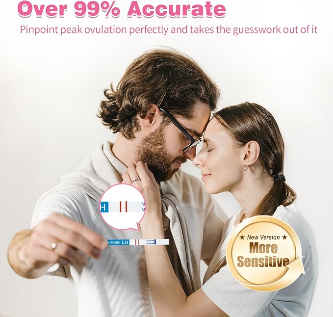 Ovulation Test Strips 40 and Pregnancy Tests 50, HEAL-CHECK Bulk Ovulation Predictor Kit for Women TTC, Over 99% Accuracy, Easy to Use at Home, Individually Wrapped, FSA HSA | 40LH+50HCG+90 Urine Cup