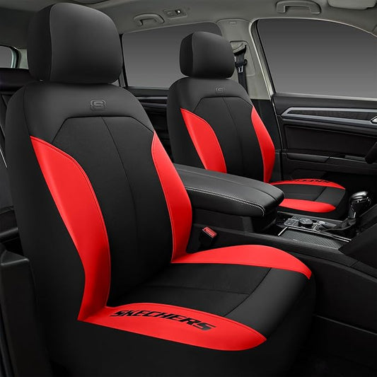 Skechers Car Seat Covers,GOGA Mat Oxford Cloth Seat Covers,Waterproof Car Seat Covers Front Seats,Automotive Universal Fit Seat Cover for Most Cars, Suvs, Trucks,Red