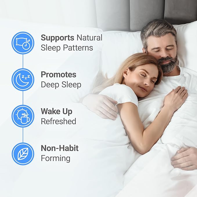 Nested Naturals Luna Sleep Supplement, Melatonin Free, Non-Habit Forming Herbal Sleep Supplement, Adult Bedtime Support, Help Sleeping w/Chamomile, Valerian, L-Theanine, 60 Vegan Capsules