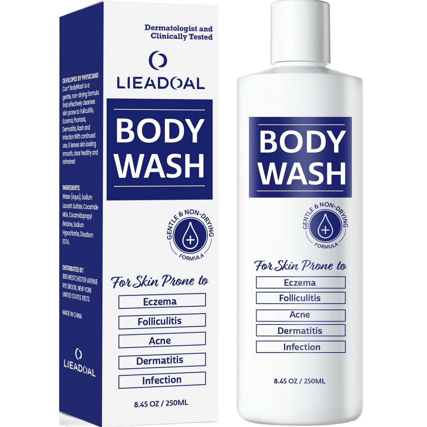 Lieadoal Body Wash For Acne And Eczema: Folliculitis Treatment For Skin Prone To Dermatitis, Tinea Versicolor, Ringworm, Joch It