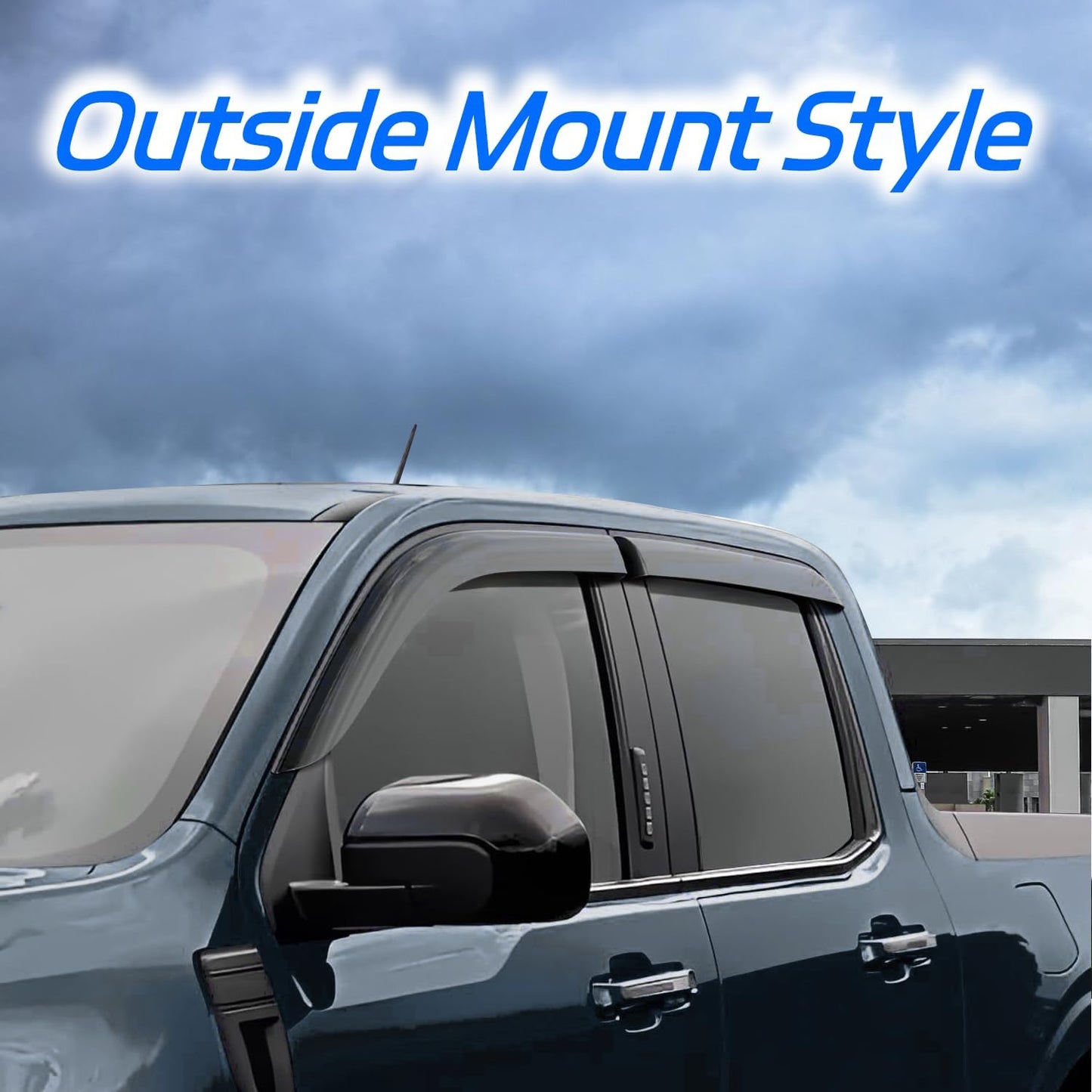 Window Rain Guards for 2018-2024 Chevrolet (Chevy) Equinox, Tape-on Window Visor, Outside-Mount Vent Shade Wind Deflector Rain Shield Protector Sun Visor for 18-24 Equinox