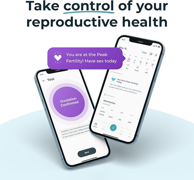 Inito Fertility Monitor & Hormone Tracker for Women | Estrogen, LH, PdG (Urine Metabolite of progesterone), FSH | Track and Confirm Ovulation | Includes 15 Test Strips (iPhone 12 Pro Max)