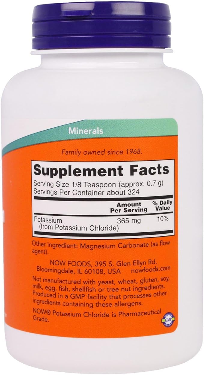 Now Foods: Potassium Chloride Powder Table Salt Substitute, 8 oz (2 pack)