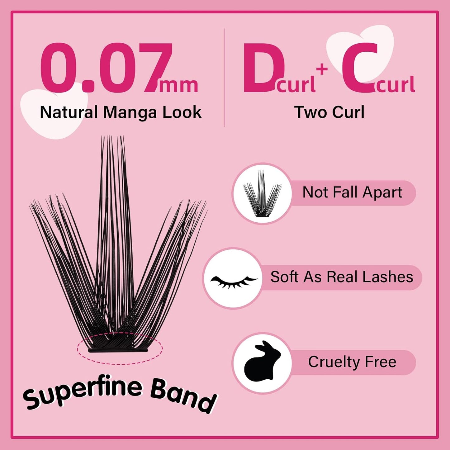280 Pcs Individual Lashes 40D+50D Mixed Lash Clusters Devil Style Lashes That Look Like Eyelash Extensions Wispy Lashes DIY Individual Lashes At Home (40D+50D-C-8-16mix,Manga)