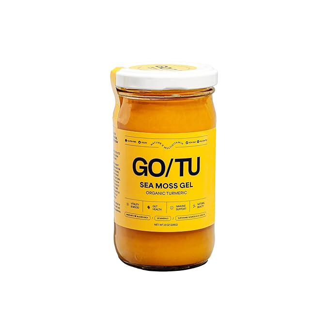 GO/TU Sea Moss Gel – 8oz Turmeric | Pure, Shelf-Stable Superfood | Nature’s Multivitamin