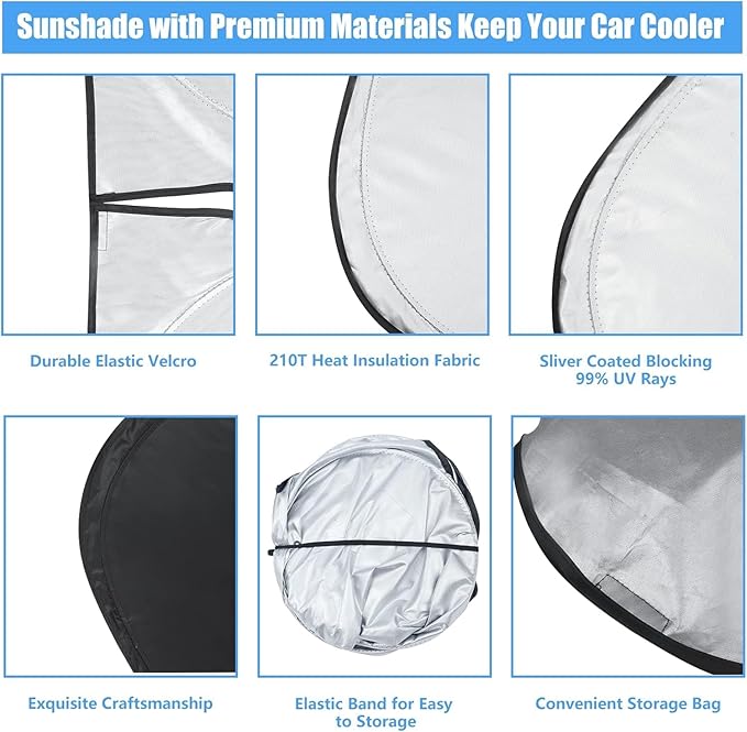 Windshield Sun Shade for for Subaru Forester 2026-2019 Front Window Sunshade Custom Fit Crossover Base Premium Sport Limited Sun Visor UV Protector Shade Heat Shield Cover, Keep Car Cool