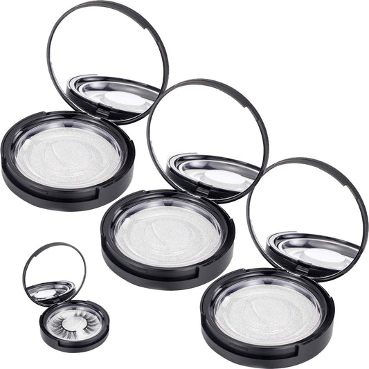 Sheynian 3 Pack Eyelash Storage Case Holder With Mirrow, Empty Eyelash Cases Travel With Lash Holder For For Ladies And Girls