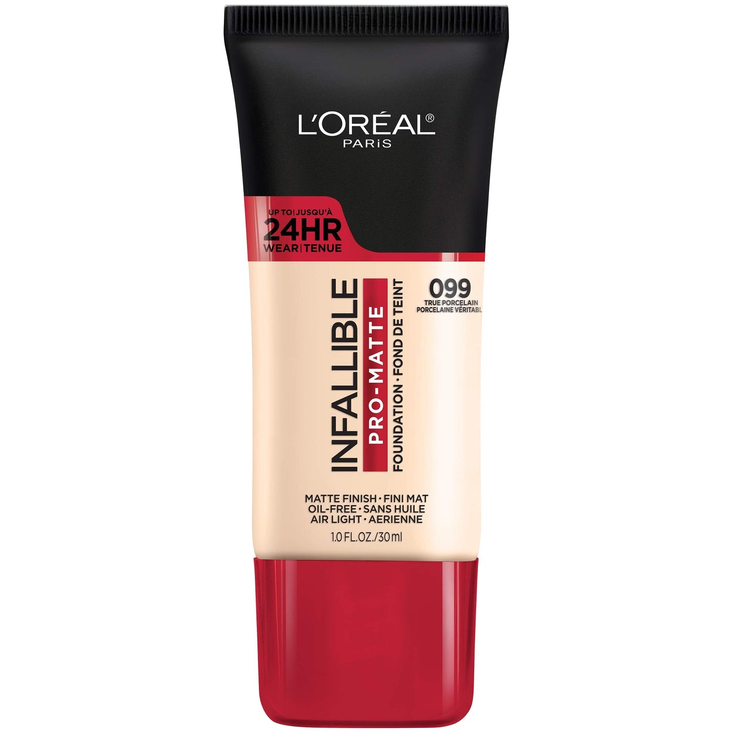 L'Oreal Paris Cosmetics Makeup Infallible Pro-Matte Liquid Longwear Foundation, True Porcelain, 1 Fl Oz.