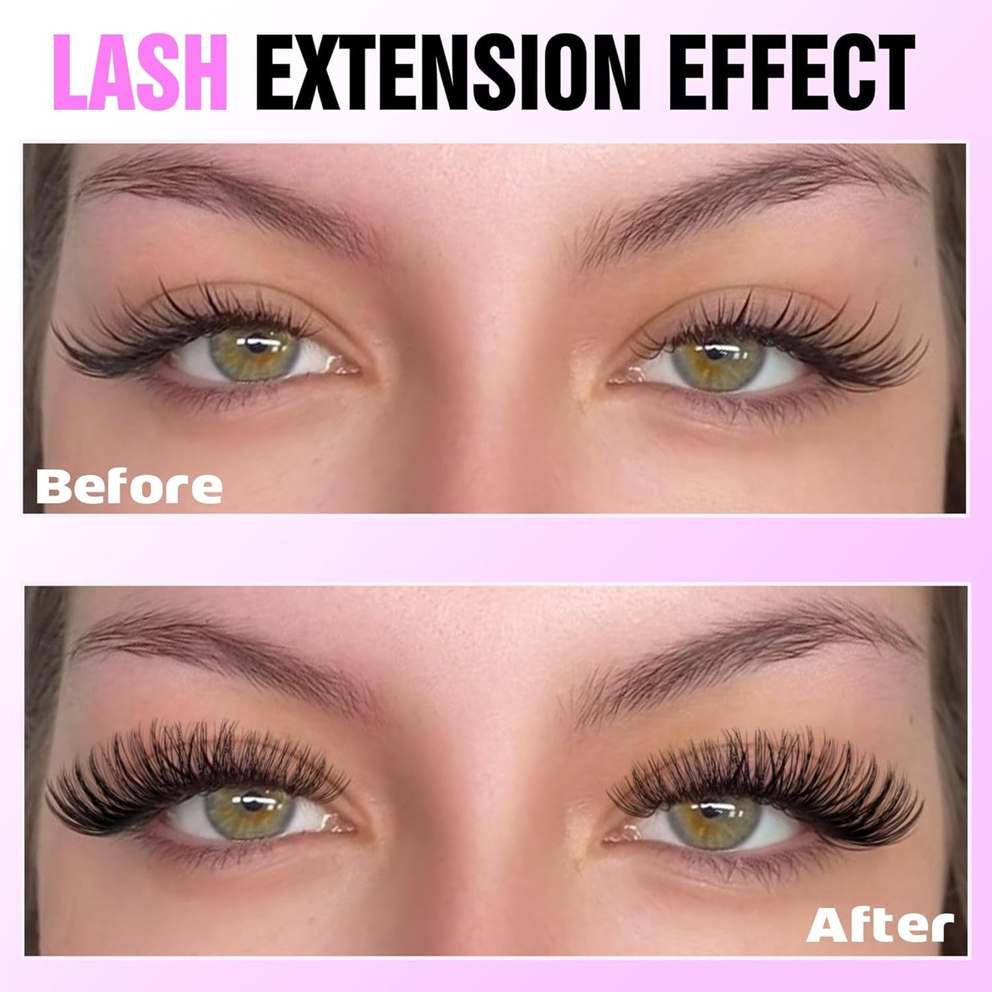 Pawotence 280pcs Lash Clusters | 40D & 50D Individual Eyelash Extensions 8-16mm