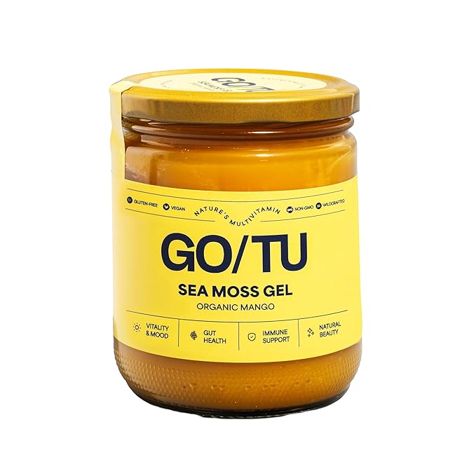 GO/TU Sea Moss Gel – 16oz Mango | Pure, Shelf-Stable Superfood | Nature’s Multivitamin
