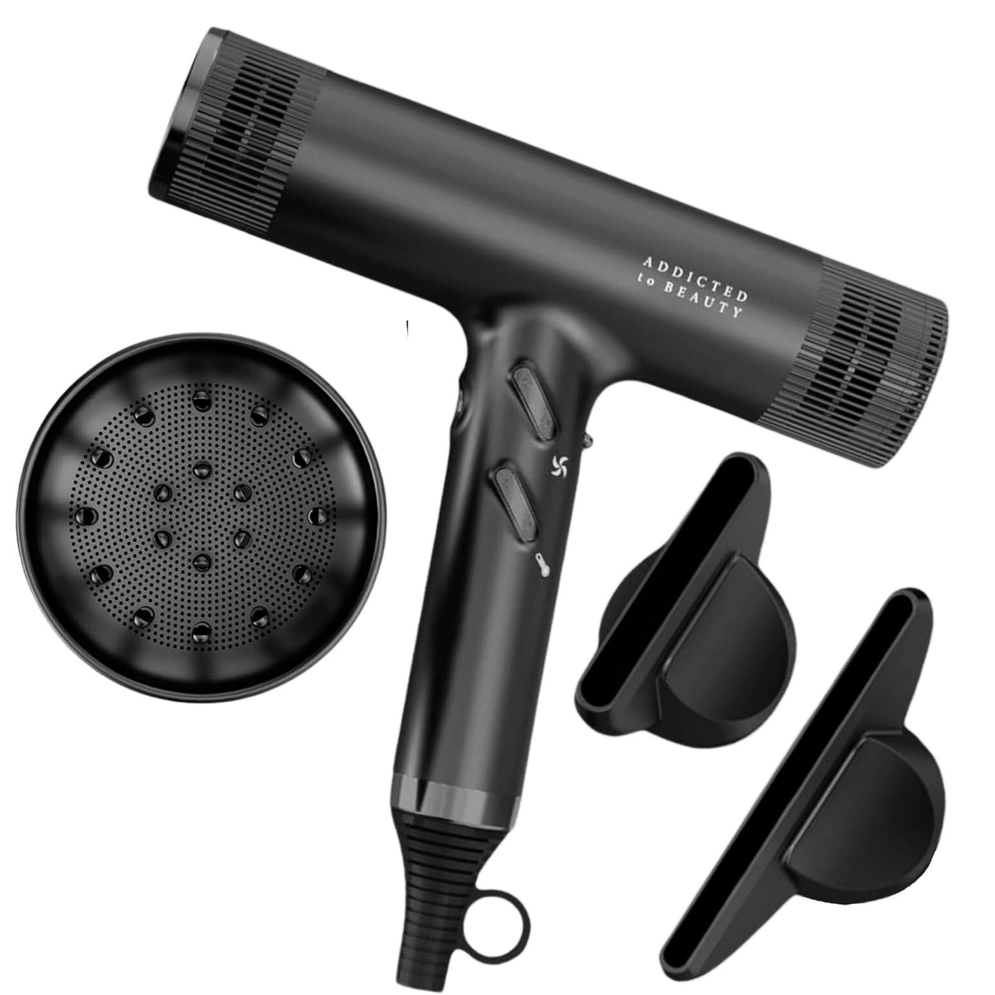 Professional Hair Dryer For Blow-Out Addicts, High-Speed 113,000 Rpm Brushless Motor, Fast-Drying Ionic Technology, Includes Dif