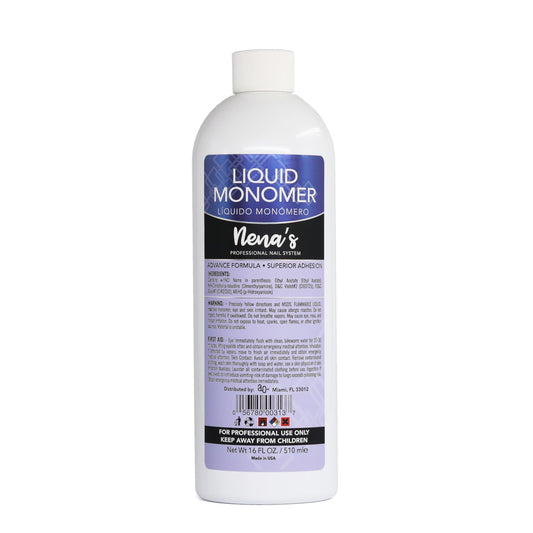 Professional Liquid Monomer By Nena'S 16 Fl Oz, Advanced Glamourshield Acrylic Formula, No Mma, Non-Yellowing, Quick Dry, Strong