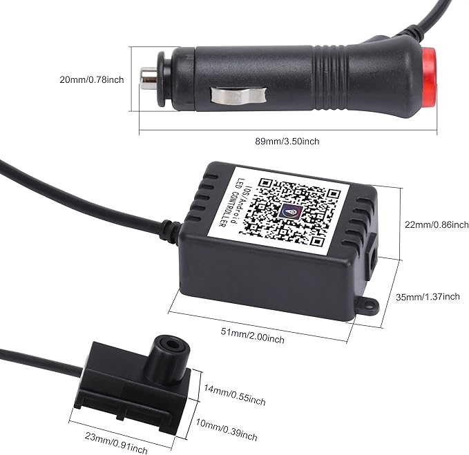 5 m Optic Fiber Car Ambient Lighting Kit Bluetooth App Control + RF Remote Control 64 Colors Multicoloured Music Interior Lighting Kit 12V 1W