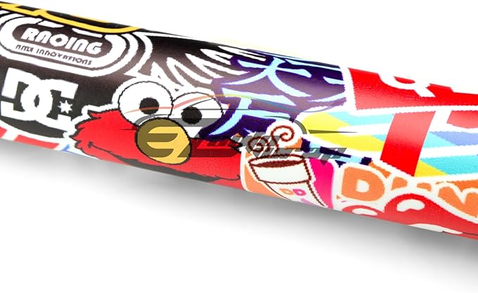 Free Tool Kit EZAUTOWRAP ES Bomber Hellaflush Anime Cartoon Car Vinyl Wrap Sticker Decal Air Release - 60"X120" (5FT X 10FT)