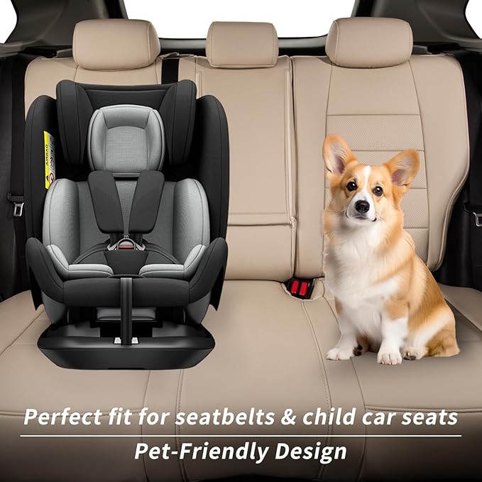 coverdream Rav4 Seat Covers Custom Fit for Toyota Rav4 2013-2018 XLE/Platinum/Limited/SE SUV,Fully Covered,Luxury Waterproof Leather Car Seat Protector,Armrest Cover Included (Full Set,Beige)